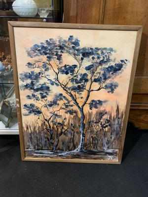 Trees, 1970s, Painting, Framed-BZK-868522