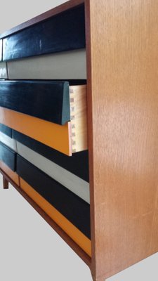 Trendy Black and Yellow Sideboard, 1950s-HZ-647599