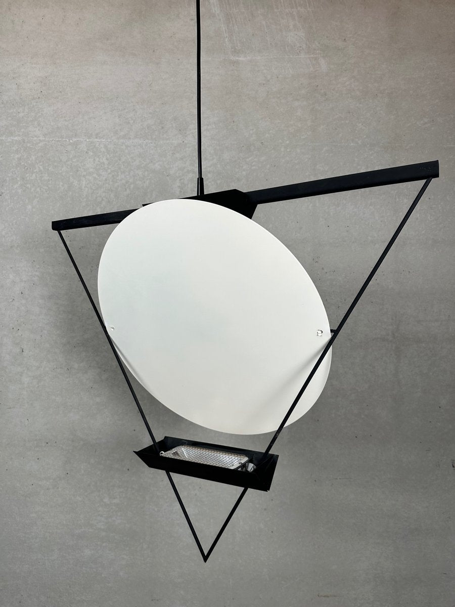 Triangle Ceiling Lamp attributed to Mario Botta for Artemide, 1980s