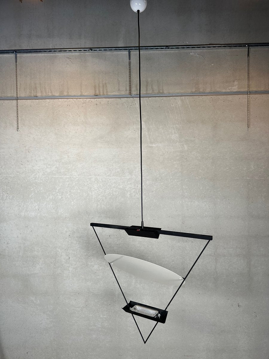 Triangle Ceiling Lamp attributed to Mario Botta for Artemide, 1980s