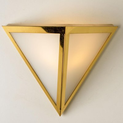 Triangle Glass Wall Light from Limburg, 1970s-VDW-1300440