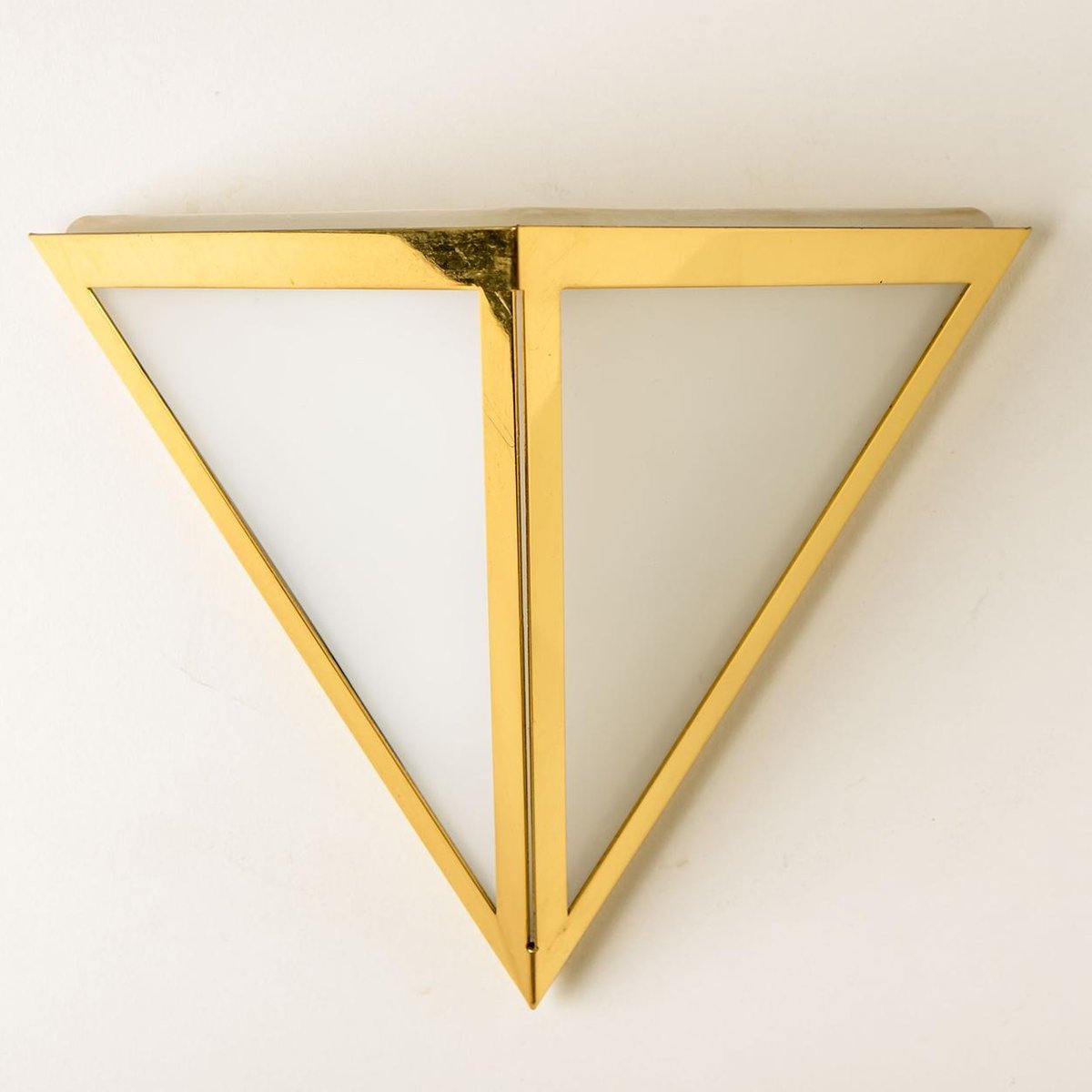 Triangle Glass Wall Light from Limburg, 1970s