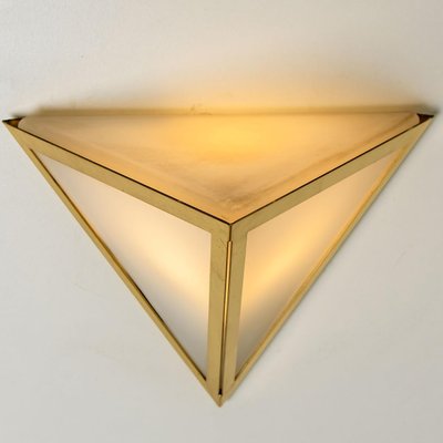 Triangle Glass Wall Light from Limburg, 1970s-VDW-1300440