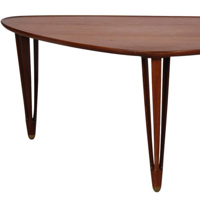 Triangular Coffee Table in Teak, 1960s-MTD-1719772