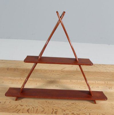 Triangular Wall Unit in Teak attributed to Peder Moos, 1950s-HJB-1822328