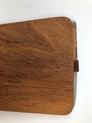 Triangular Walnut Cutting Board with Amboss Knife from Werkstätte Carl Auböck, 1950s, Set of 2-BAF-763397