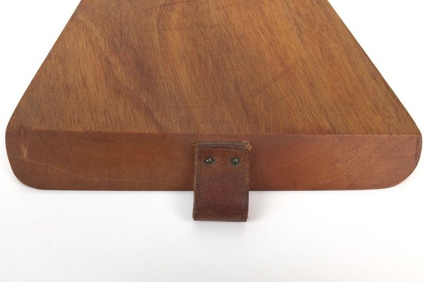 Triangular Walnut Cutting Board with Amboss Knife from Werkstätte Carl Auböck, 1950s, Set of 2-BAF-763397