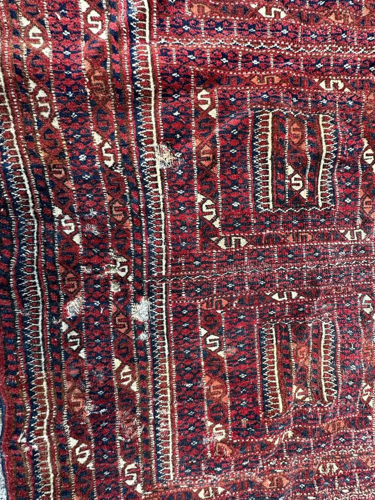 Tribal Collectible Turkmen Rug from Bobyrugs, 1890s