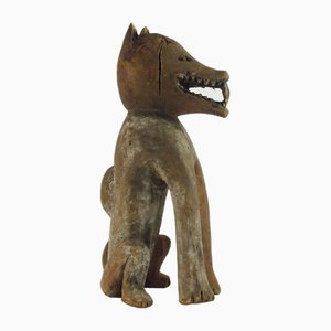 Tribal Wooden Dog Sculpture, Congo, 1970s-GIW-1794600