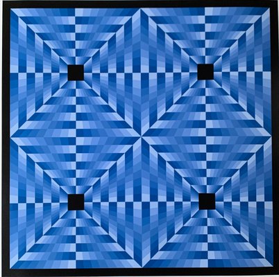 tribute to Vasarely 6 blue 1972-ICD-919227