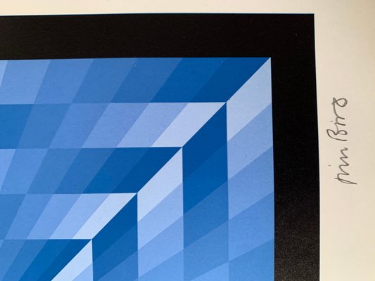 tribute to Vasarely 6 blue 1972-ICD-919227