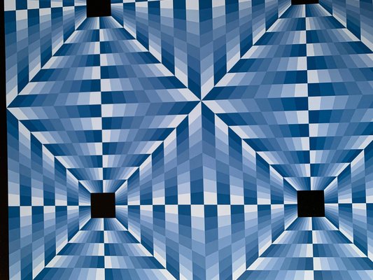 tribute to Vasarely 6 blue 1972-ICD-919227