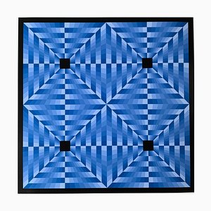 tribute to Vasarely 6 blue 1972-ICD-919227