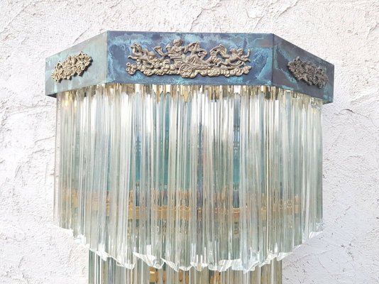 Trimmed Glass Wall Lamp from Venini, 1960s-FIP-1167365