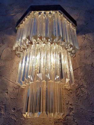 Trimmed Glass Wall Lamp from Venini, 1960s-FIP-1167365