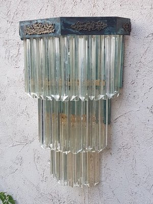 Trimmed Glass Wall Lamp from Venini, 1960s-FIP-1167365