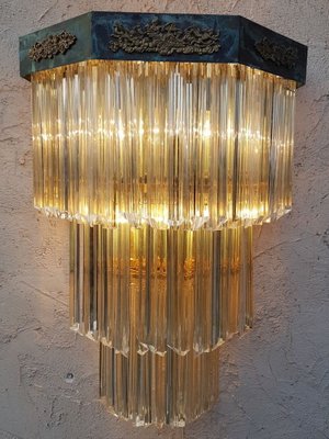 Trimmed Glass Wall Lamp from Venini, 1960s-FIP-1167365