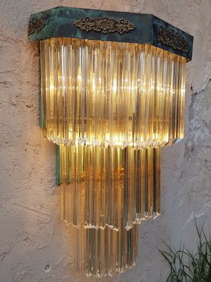 Trimmed Glass Wall Lamp from Venini, 1960s-FIP-1167365