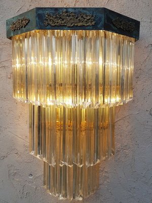 Trimmed Glass Wall Lamp from Venini, 1960s-FIP-1167365