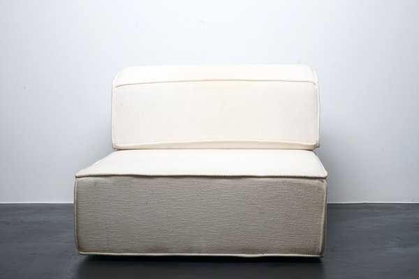 Trio Sofa Element in Original White Fabric from Cor, 1970s-CIP-1104248