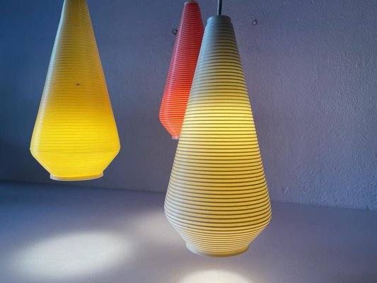 Triple Rotaflex Shade Pendant Lamp, Germany, 1960s-RDS-1446332