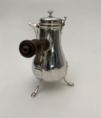 Tripod Chocolate Jug in 18th Century Silver-QKG-1749389