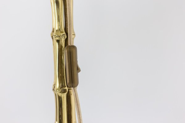 Tripod Floor Lamp in Faux Bamboo and Gilt Bronze from Maison Baguès, 1970s-CEJ-996149