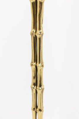 Tripod Floor Lamp in Faux Bamboo and Gilt Bronze from Maison Baguès, 1970s-CEJ-996149