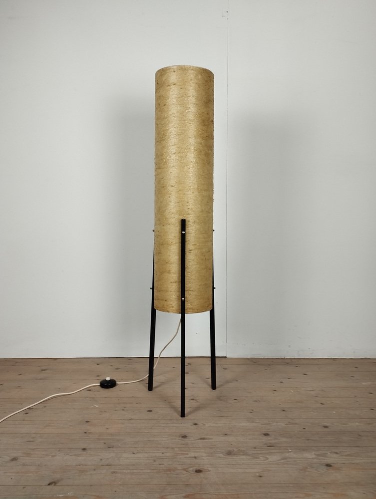 Tripod Floor Lamp in Fiberglass and Metal from Dame & Co., 1960s