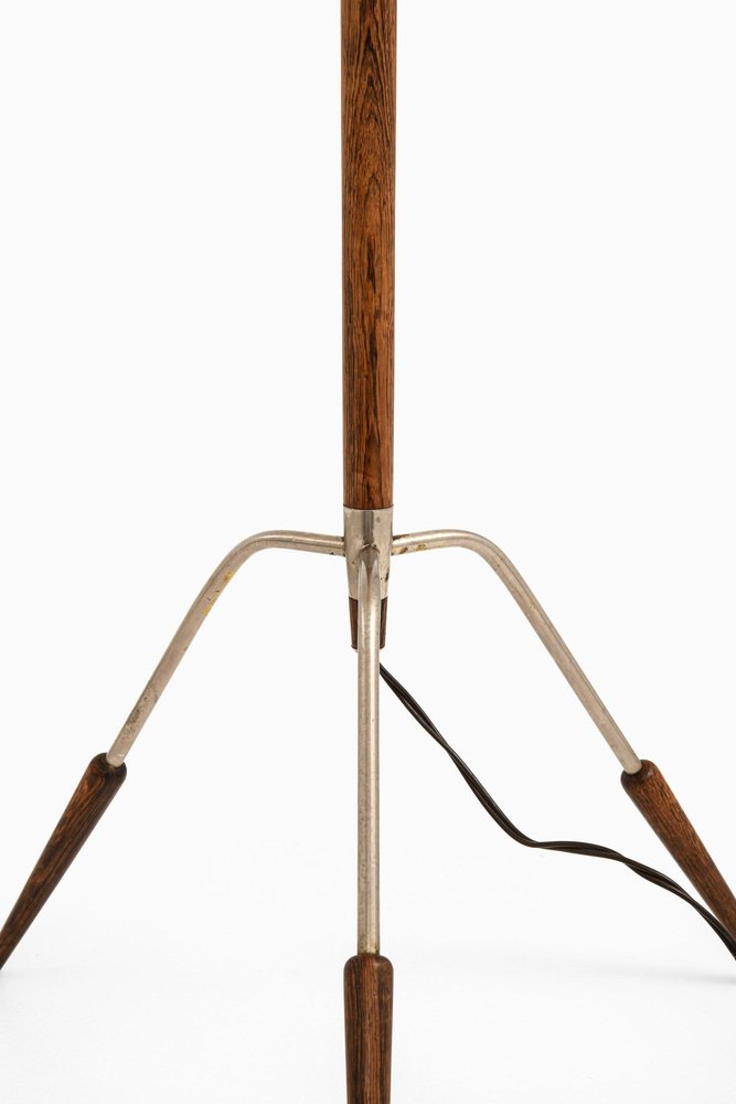 Tripod Floor Lamp in Rosewood and Steel by Jo Hammerborg, 1960s