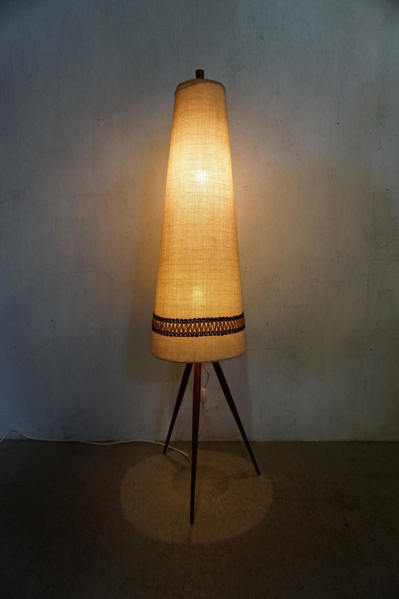 Tripod Floor Lamp with Teak Feet