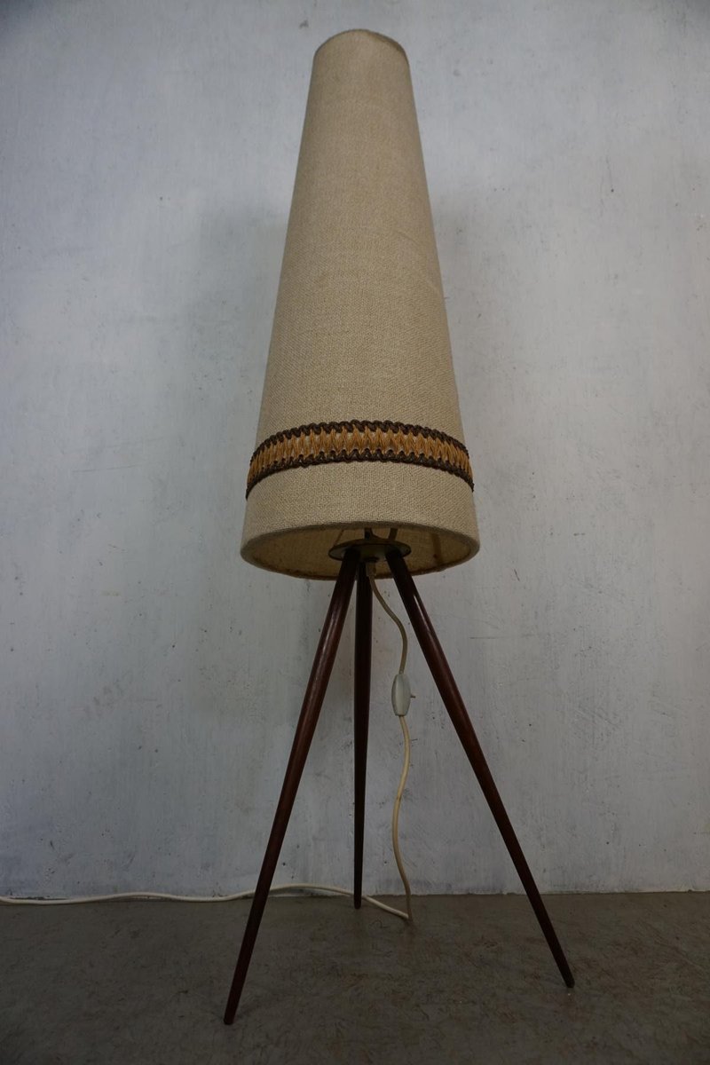 Tripod Floor Lamp with Teak Feet