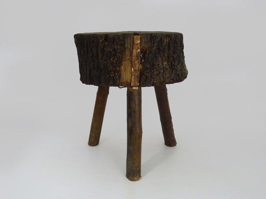 Tripod Milking Stool in Oak, France, 19th Century