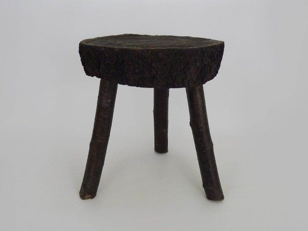 Tripod Milking Stool in Oak, France, 19th Century