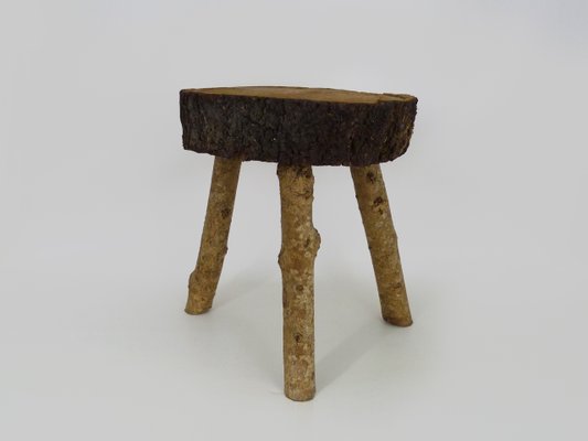 Tripod Milking Stool in Oak, France, 19th Century-MZP-1724039