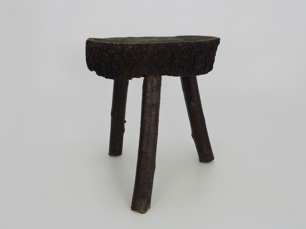 Tripod Milking Stool in Oak, France, 19th Century