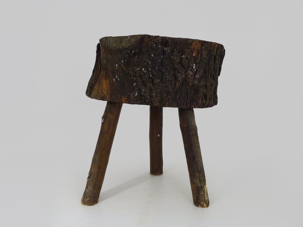 Tripod Milking Stool in Oak, France, 19th Century