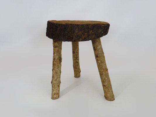 Tripod Milking Stool in Oak, France, 19th Century-MZP-1724039