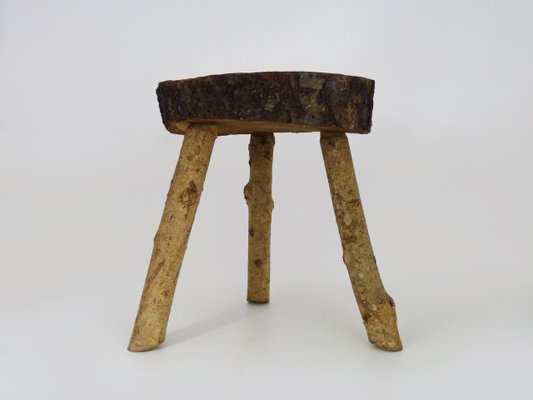 Tripod Milking Stool in Oak, France, 19th Century-MZP-1724039