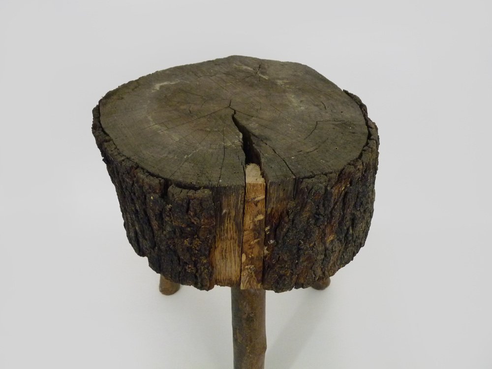 Tripod Milking Stool in Oak, France, 19th Century