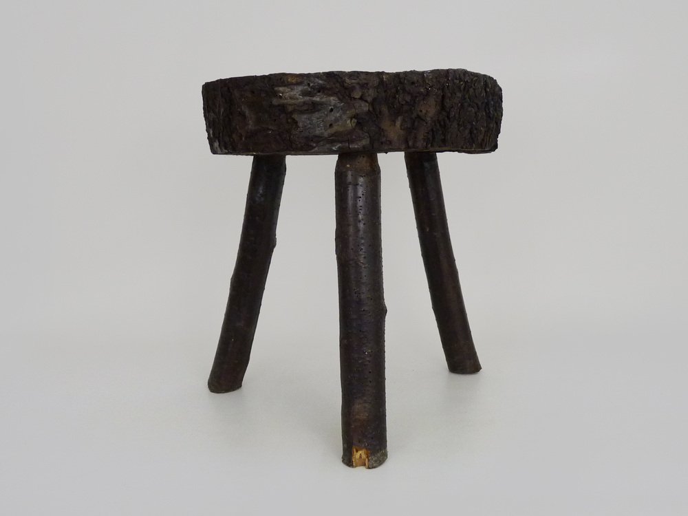 Tripod Milking Stool in Oak, France, 19th Century