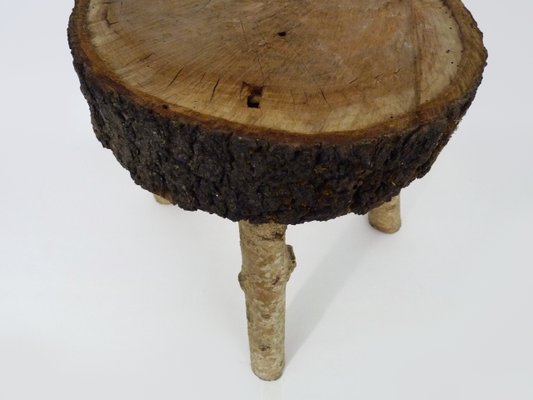 Tripod Milking Stool in Oak, France, 19th Century-MZP-1724039