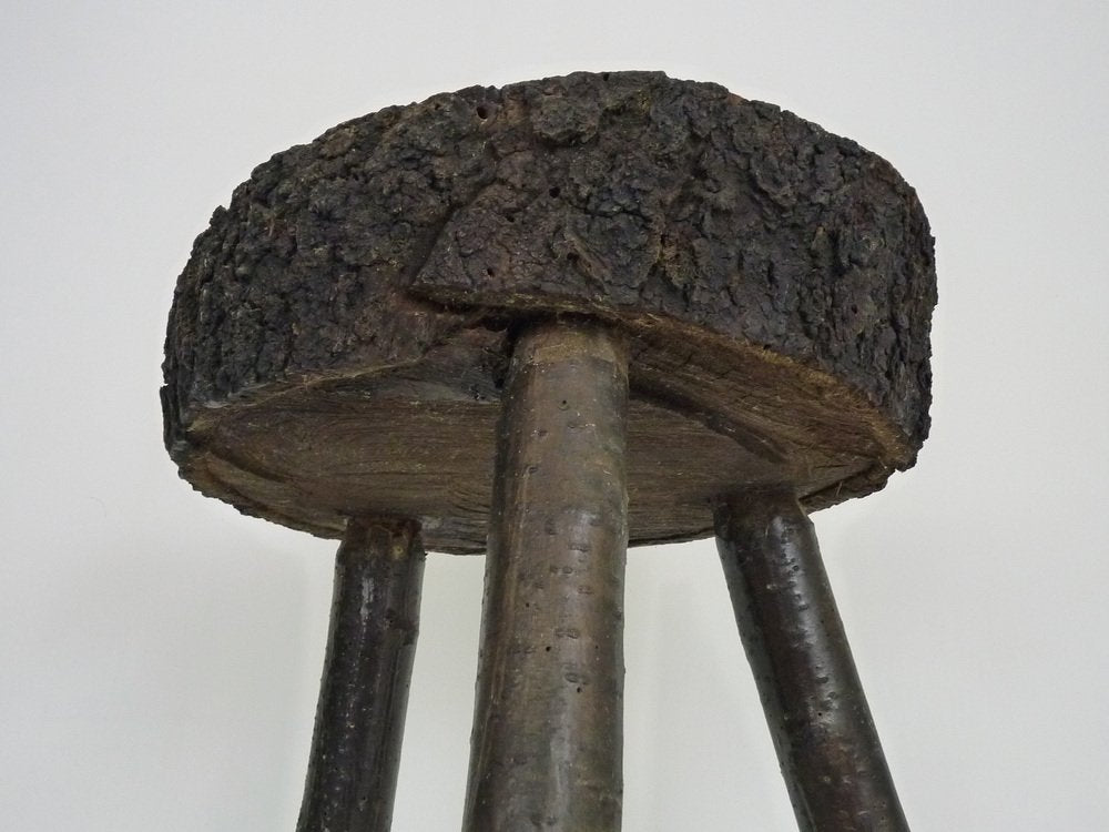 Tripod Milking Stool in Oak, France, 19th Century