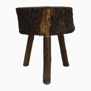 Tripod Milking Stool in Oak, France, 19th Century-MZP-1723373