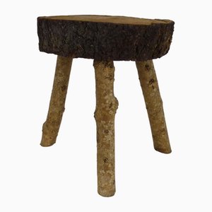 Tripod Milking Stool in Oak, France, 19th Century-MZP-1724039