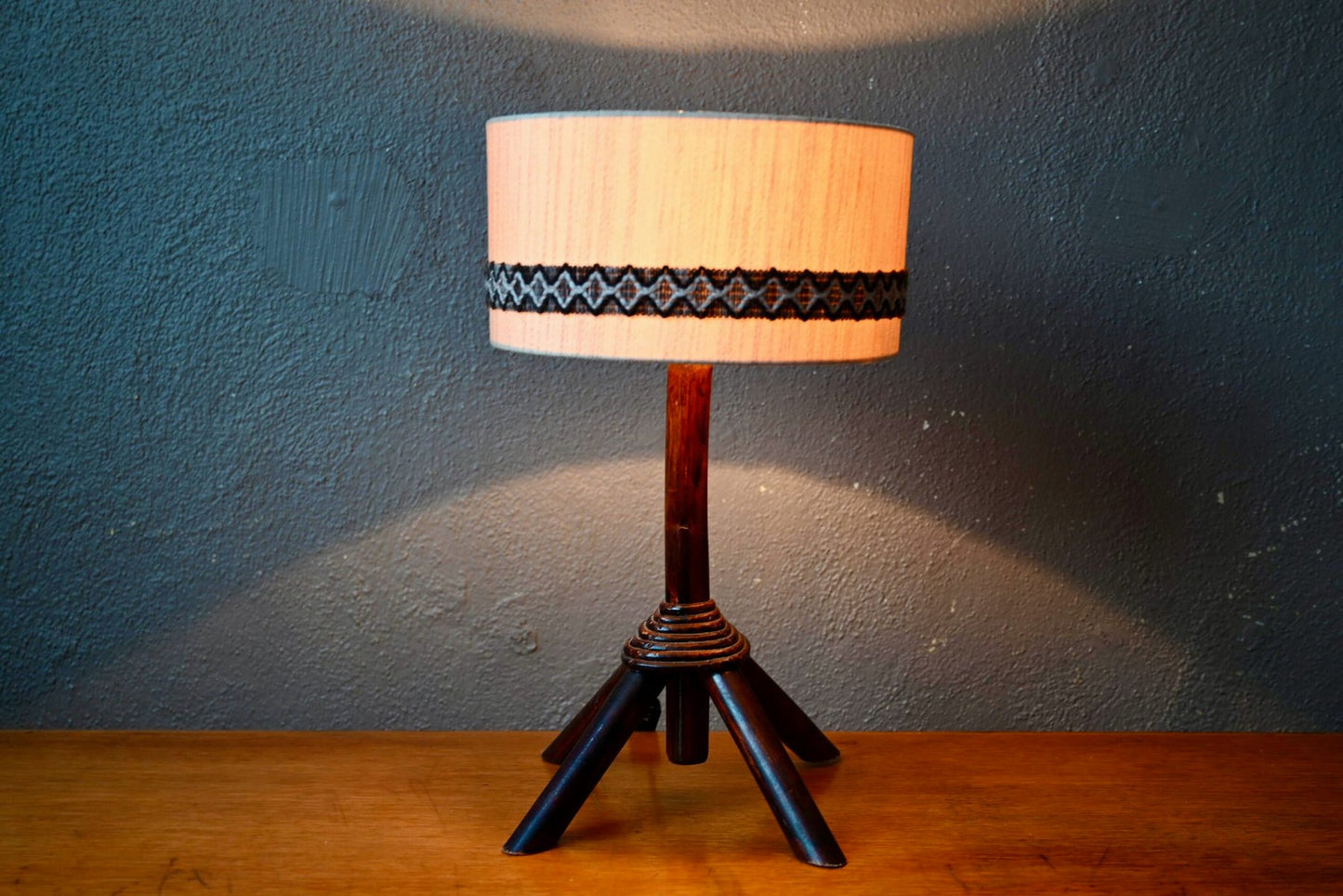 Tripod Rattan Lamp, 1970s