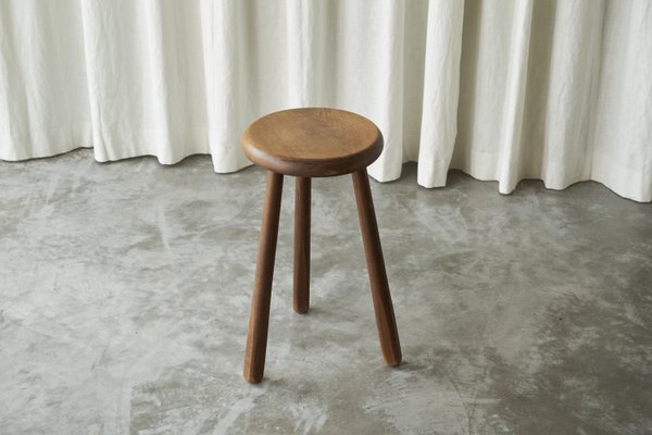 Tripod Stool in Oak, 1960s-FEW-2024198