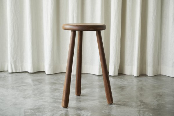 Tripod Stool in Oak, 1960s-FEW-2024198