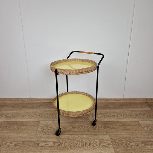 Tripod Tea Trolley with Removable Yellow Trays, Germany, 1960s