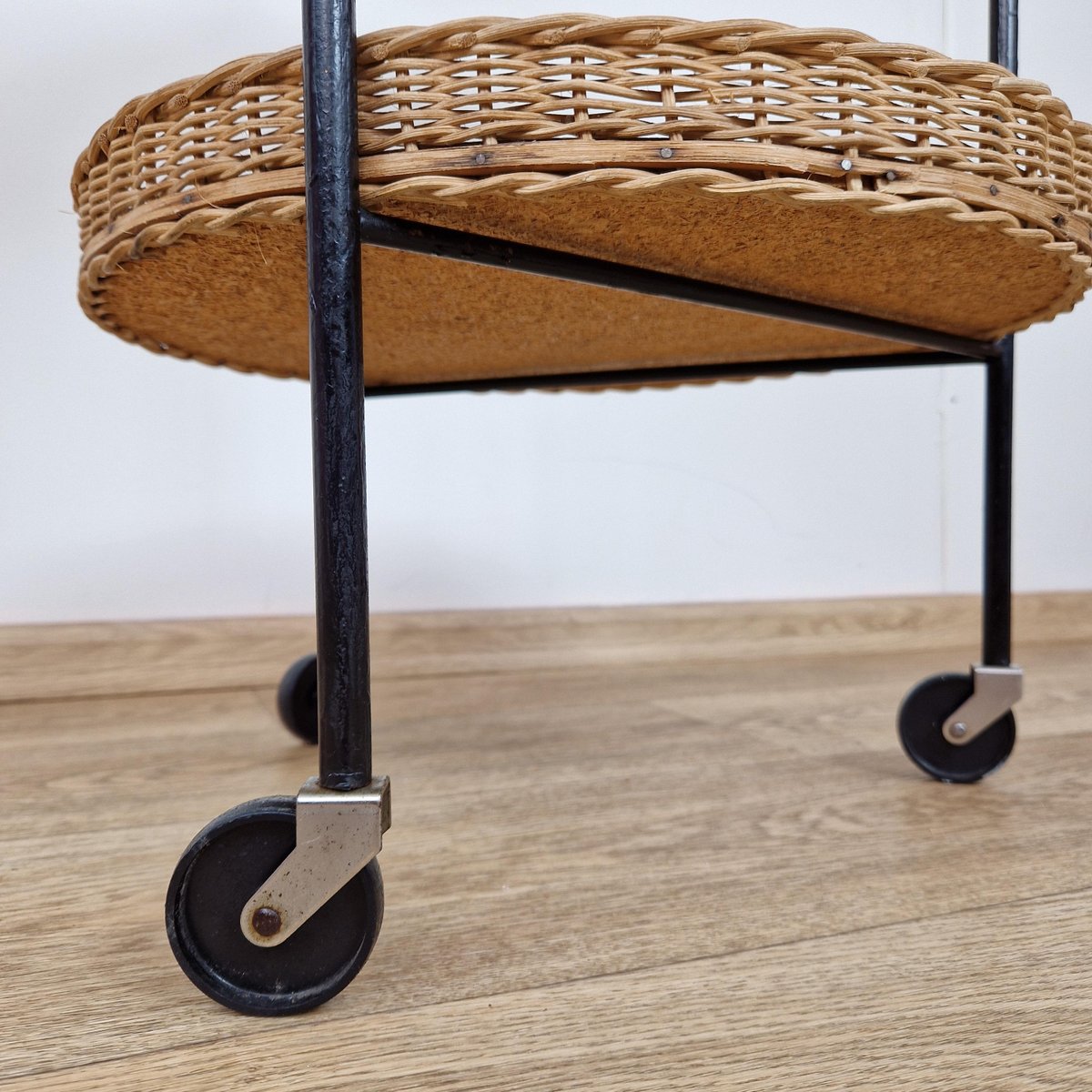 Tripod Tea Trolley with Removable Yellow Trays, Germany, 1960s